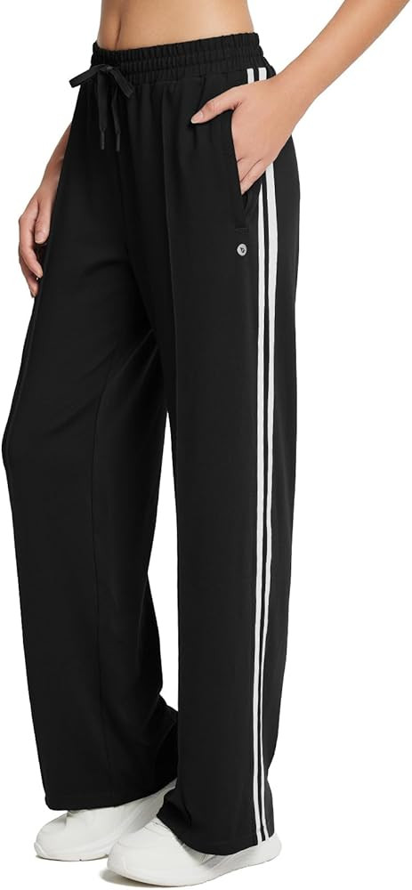 baleaf Womens Track Pants Athletic Running Pants Sweatpants Straight Leg Zipper Pockets Sports Jo... | Amazon (US)