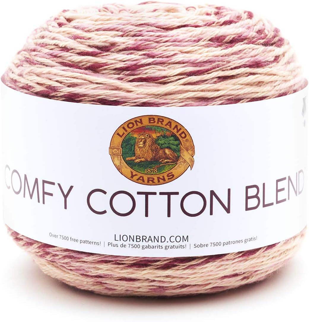 Lion Brand Yarn Comfy Cotton Blend Yarn, Lovie Dovie (1 skein/ball) | Amazon (US)