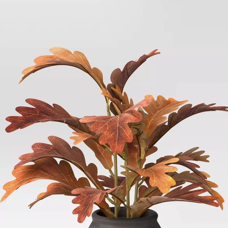 Medium Artificial Oak Leaf Arrangement Brown - Threshold™ | Target