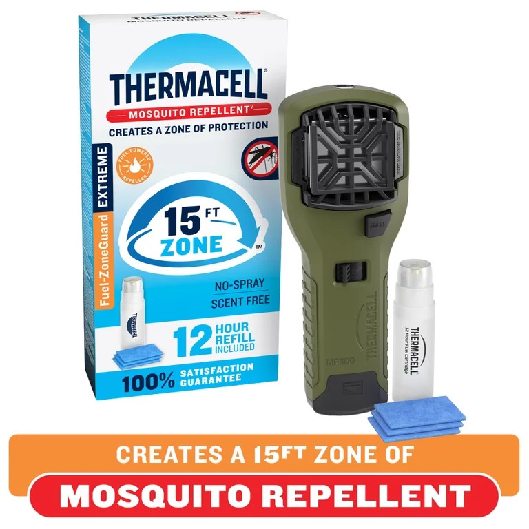 Thermacell Fuel-ZoneGuard Extreme Fuel Powered Mosquito Repeller with 12-Hr Refill, Green | Walmart (US)