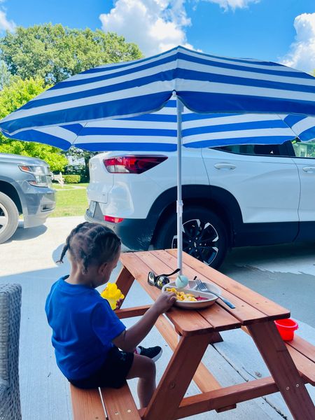 The cutest little picnic table for the littles! Perfect for snack time outside! The umbrella is removable. 

#LTKkids #LTKBacktoSchool #LTKfamily