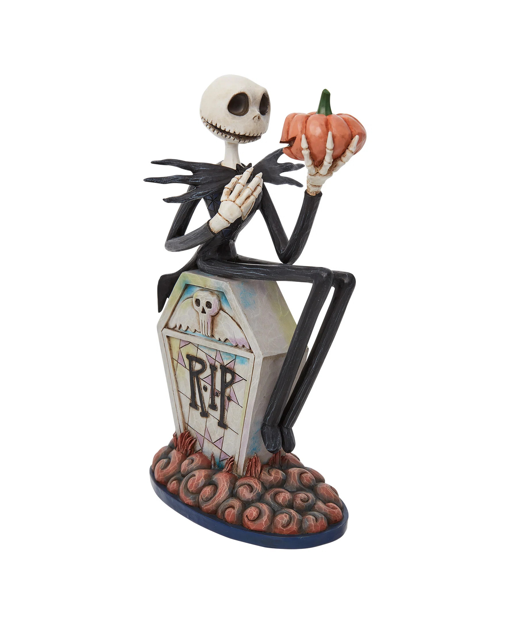 Jim Shore Disney Traditions Jim Shore Jack Pumpkin on Gravestone Figurine 8.5in H | Wayfair | Wayfair North America