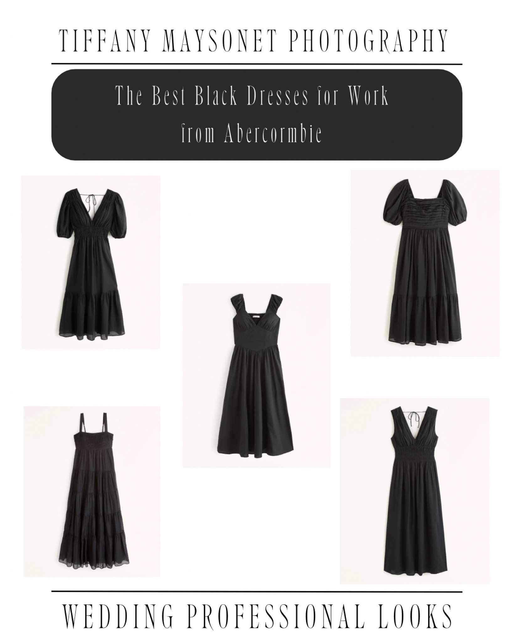 Black work midi dresses from Abercrombie 

#LTKFind