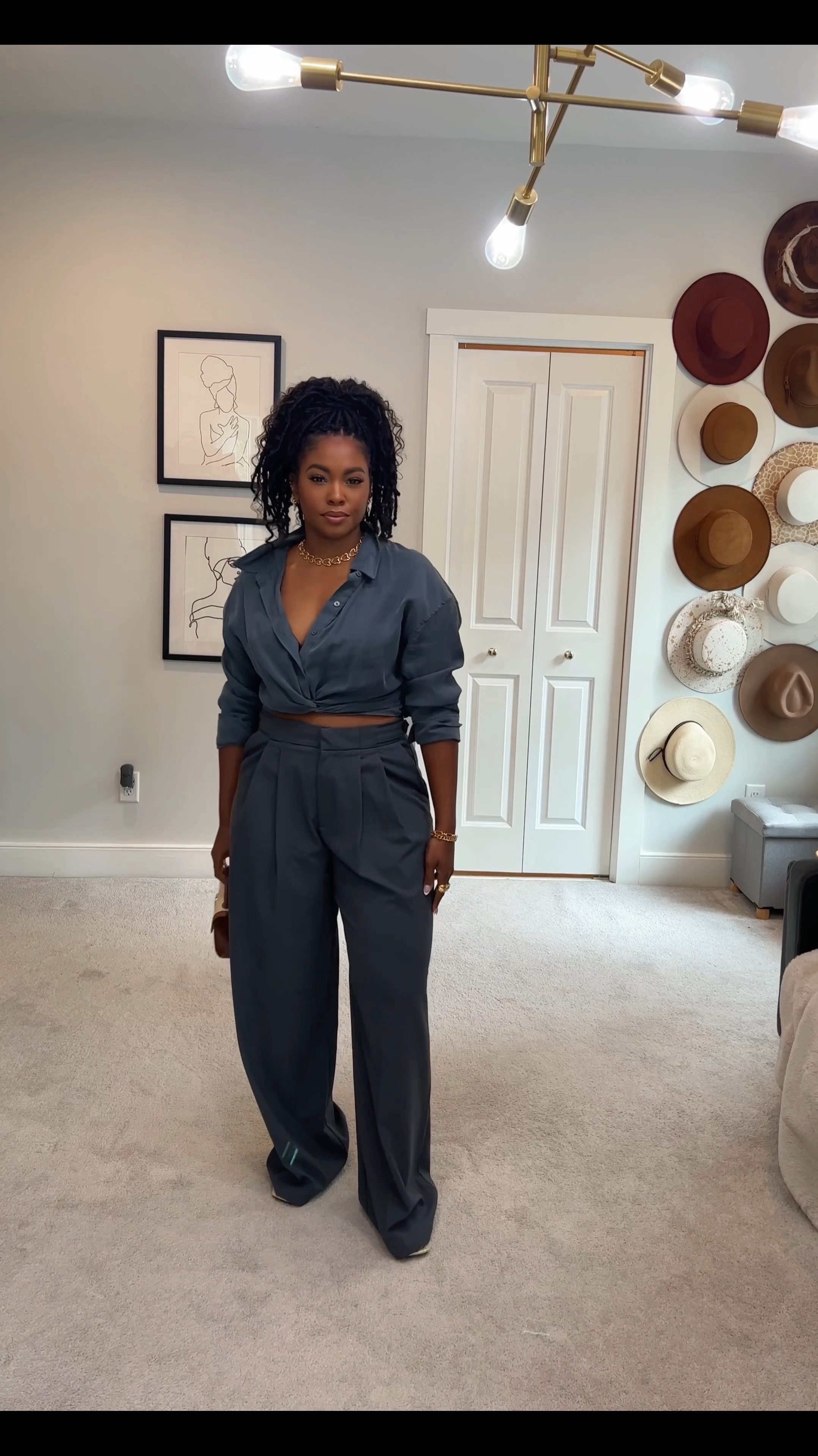 I showed these trousers in a previous YT video and now that I have them tailored, I will be wearing them weekly 🤣 
The top is old from Zara, I’ll link one I found on Poshmark as well as some other great options. 
As always my jewelry is my collection shoplivinfearless.com 


#LTKStyleTip #LTKMidsize