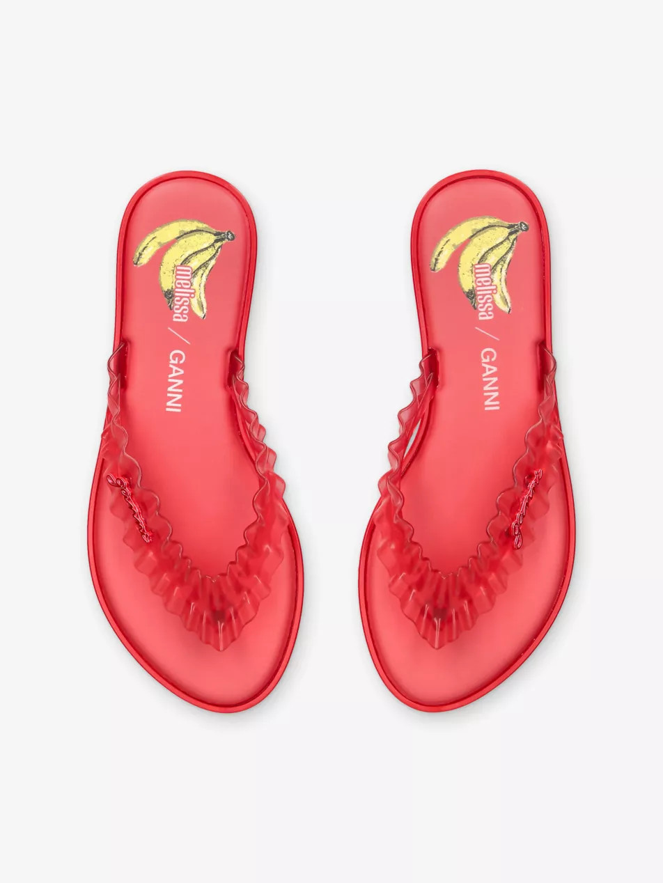 GANNI x Melissa Branded Jelly Flip-Flops | Selfridges