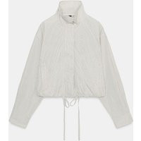 Zara - Karierte Nylonjacke - Weiß / Schwarz - Xs - Damen | Zara DE