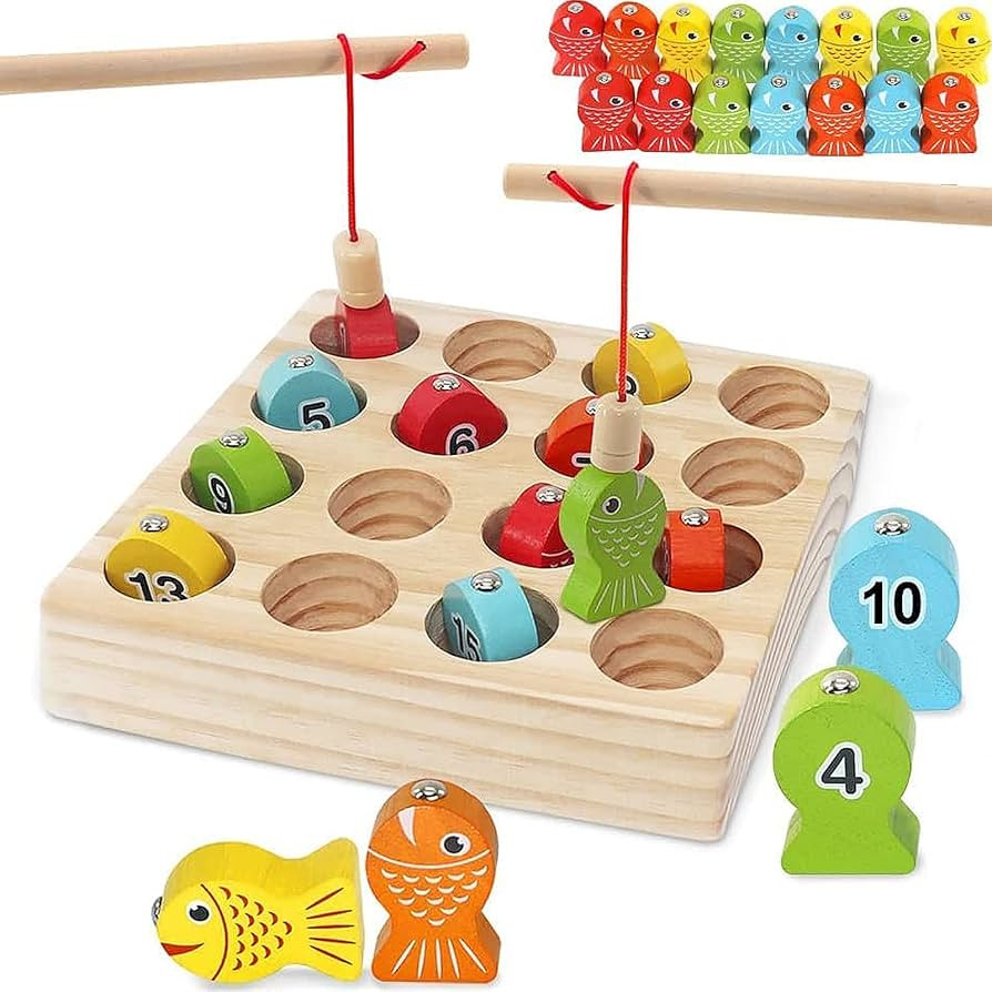 Wooden Magnetic Fishing Game for Kids Toddlers, Montessori Toys, Preschool Educational Learning T... | Amazon (CA)