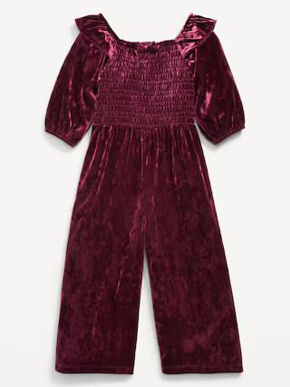 Smocked Velvet Jumpsuit for Toddler Girls | Old Navy (US)