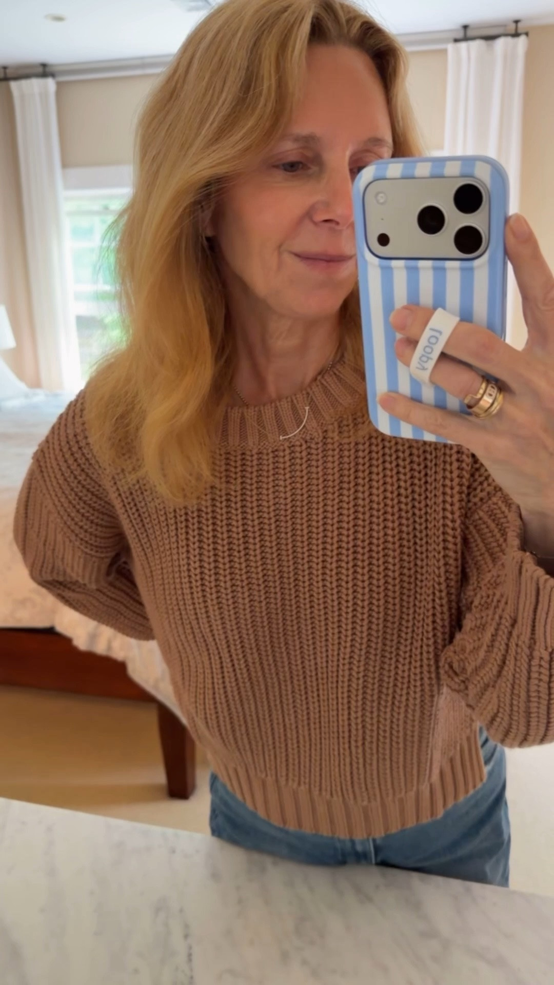Mocha cotton beach sweater. A little shorter than last summers version. A nice adjustment!

#LTKgrwm #LTKootd #LTKdayinmylife