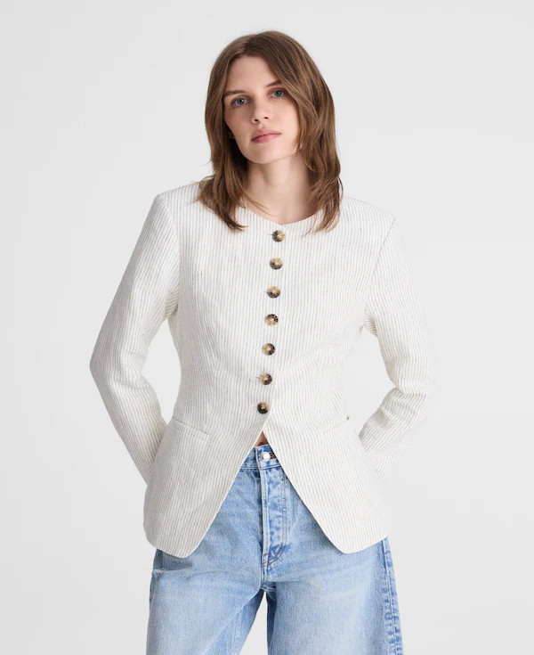 The Nolita Cutaway Blazer in 100% Linen | Madewell