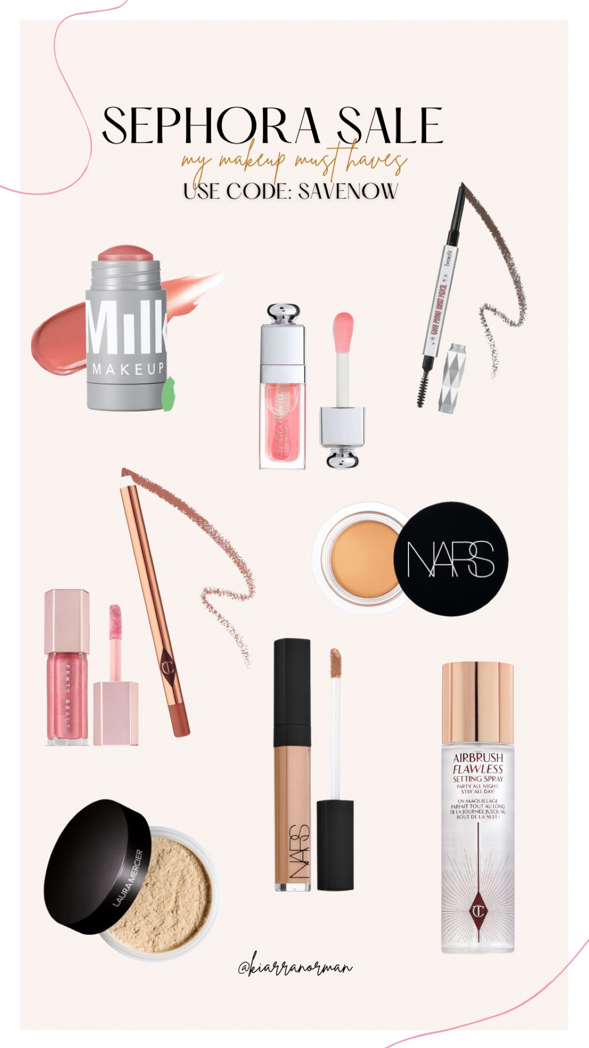 Next in line for my Sephora favorites is MAKEUP 💗 if you’re a gorgeous gorgeous girl who loves blush, this mini milk stick will be your best friend. You can stick it in your pocket or purse and easily apply on both your cheeks and lips. If you’re a no foundation girlie like me, I like to go in with the Nars matte concealer because it’s holds better for blemishes and the the radiant creamy on top. 

#LTKBeautySale #LTKsalealert #LTKGiftGuide