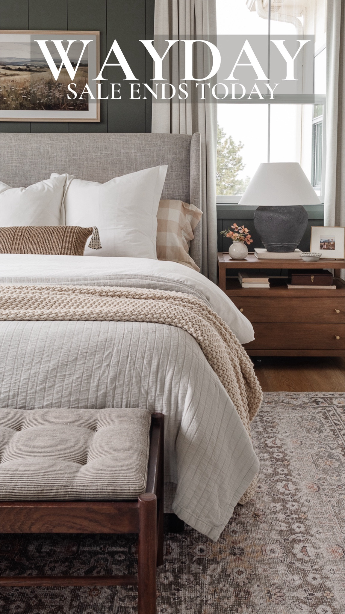 Wayfair Way a fail in today! Our bed and chandelier are on sale. I linked everything else too! 

Primary bedroom, bedroom, decor, bedding, bed, nightstand, rug, chandelier, curtains, decor, spring, summer, pillows, duvet, quilt, coverlet, throw, blanket

#LTKFindsUnder100 #LTKHome #LTKSaleAlert