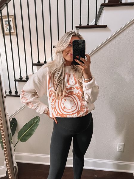 Shop my autumn sweatshirt for 10% off with code LAURA10 — wearing size large 🍂 

Fall style | fall outfit | fall athleisure outfit | lululemon align leggings 

#LTKbump #LTKsalealert