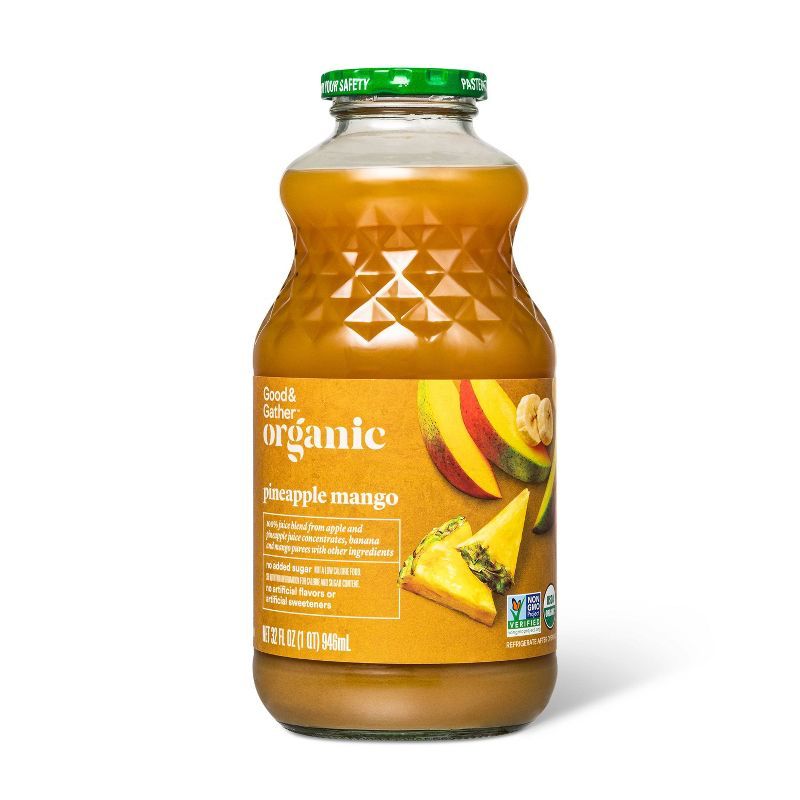 Organic Pineapple and Mango Juice From Concentrate - 32 fl oz - Good & Gather™ | Target
