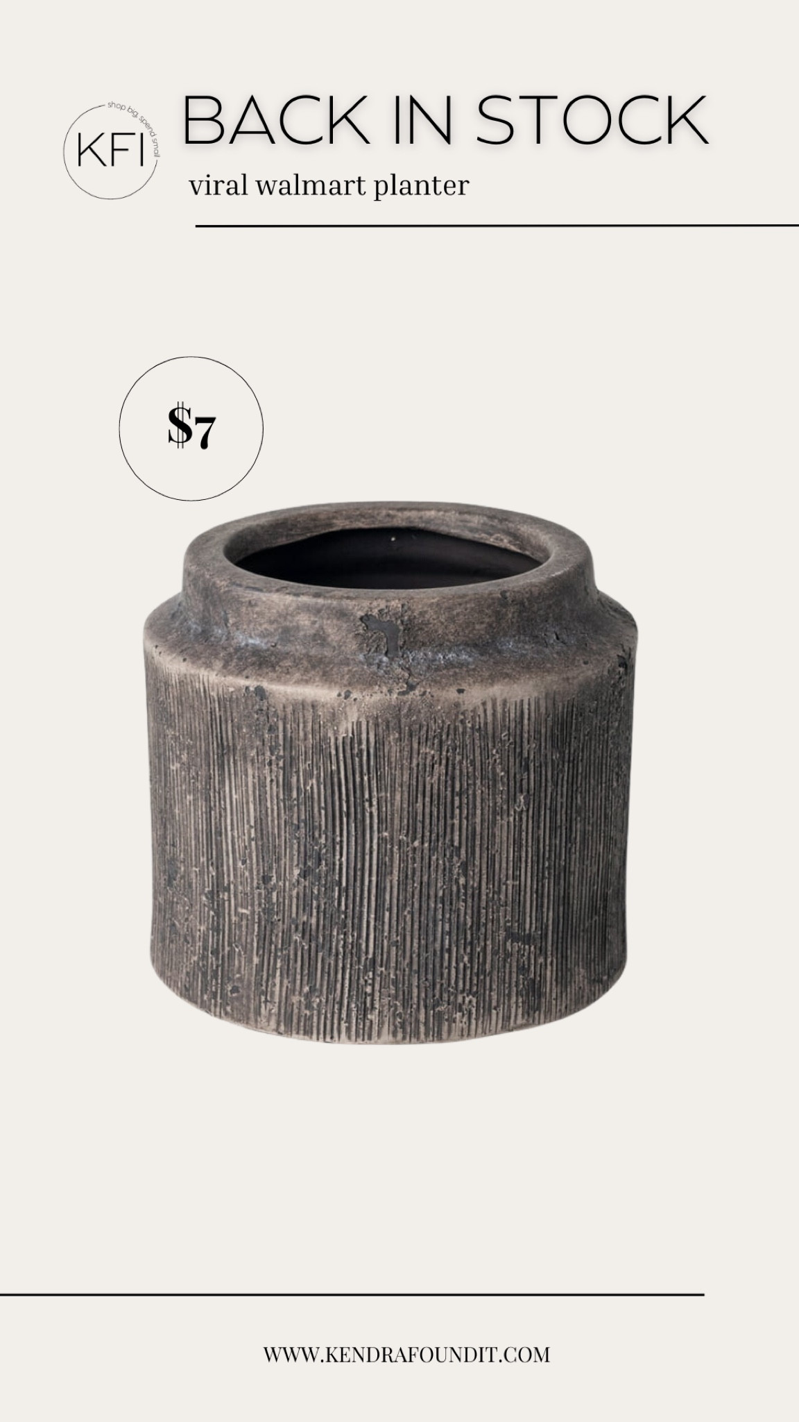 🚨 Walmart home finds restock alert! The viral Walmart planter is back in stock after selling out in Feb. RUN! I predict it’s going to sell out by the end of the day. This would be a great spring planter, but many people also use it as a modern traditional vase. I love the chalky finish, vintage-style, and SUPER affordable price. Also, it comes in two sizes. Better Homes & Gardens Pottery 8" Alexander Ceramic Planter, Brown. 

#LTKfindsunder50 #LTKsalealert #LTKhome