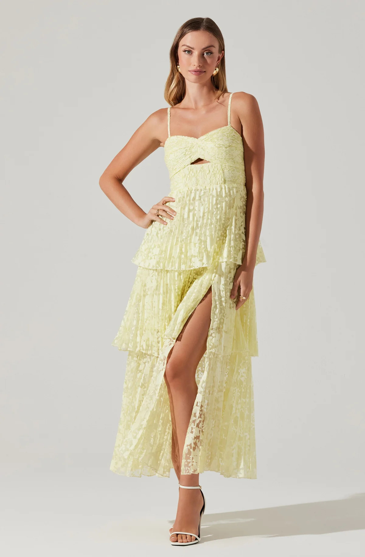 Emmi Front Cutout Tiered Dress | ASTR The Label (US)