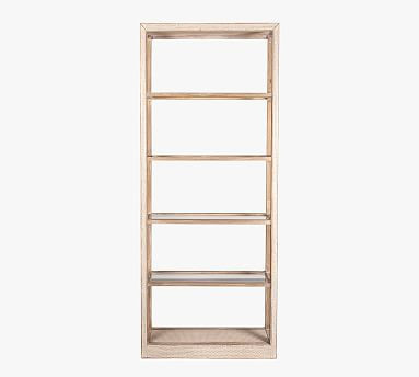 Burnaby 35" X 87" Rattan Etagere Bookcase | Pottery Barn (US)