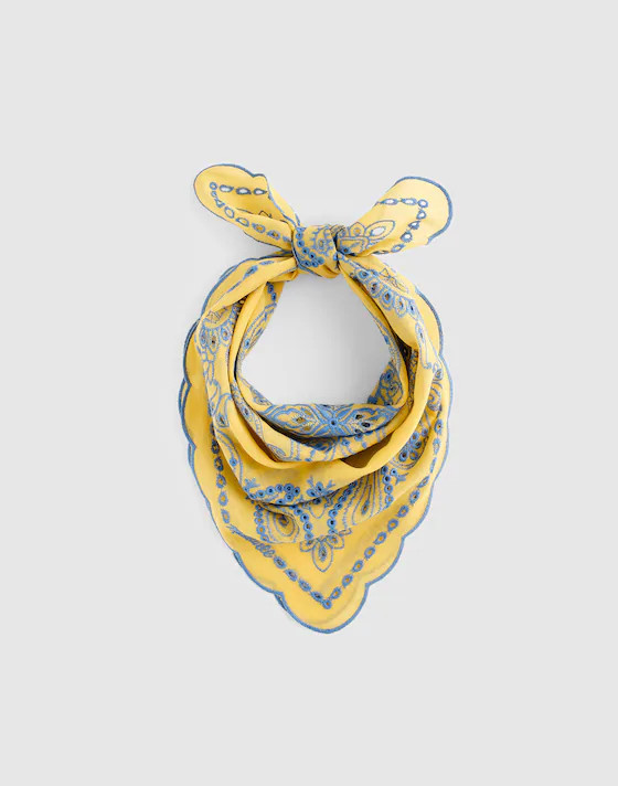 Organic Cotton Eyelet Bandana | Madewell