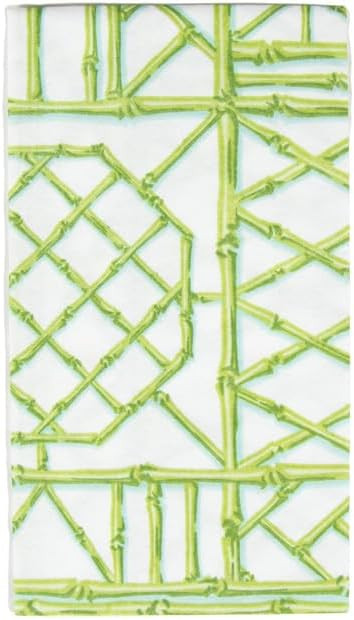Caspari Bamboo Screen Moss Green Paper Linen Guest Towel Napkins - 12 Per Package | Amazon (US)