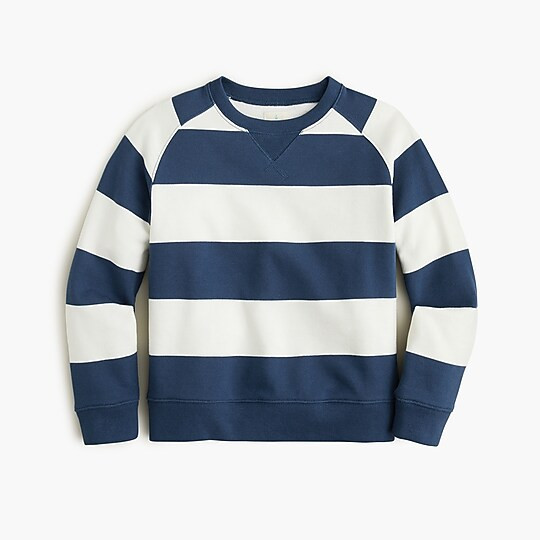 Kids' striped terry crewneck sweatshirt | J. Crew US