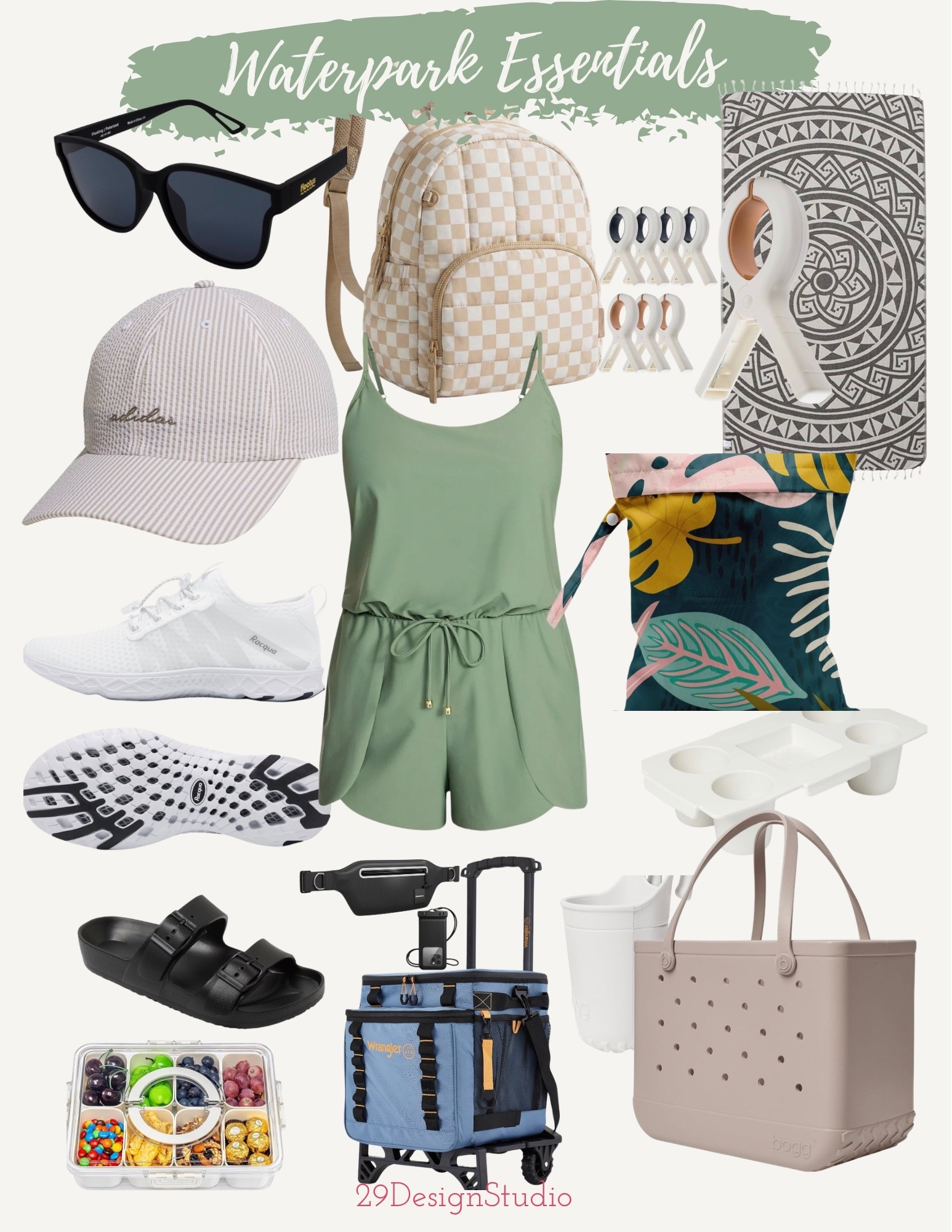 Waterpark essentials
Waterpark bathing suit 
Romper swimsuit 
Water shoes 
Water sneakers 
Theme park necessities

#LTKSeasonal