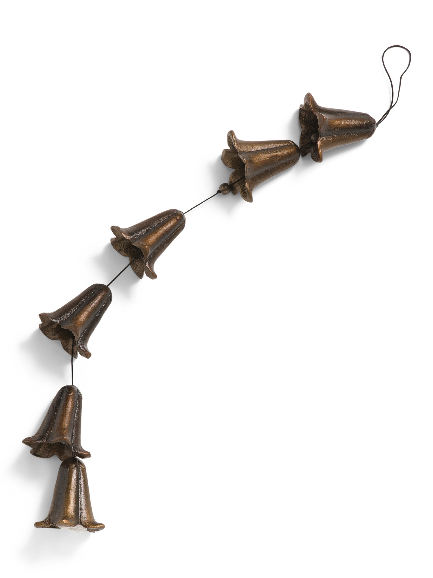 25in Cast Aluminum Lilies Chain Wind Art Rain Chain | TJ Maxx