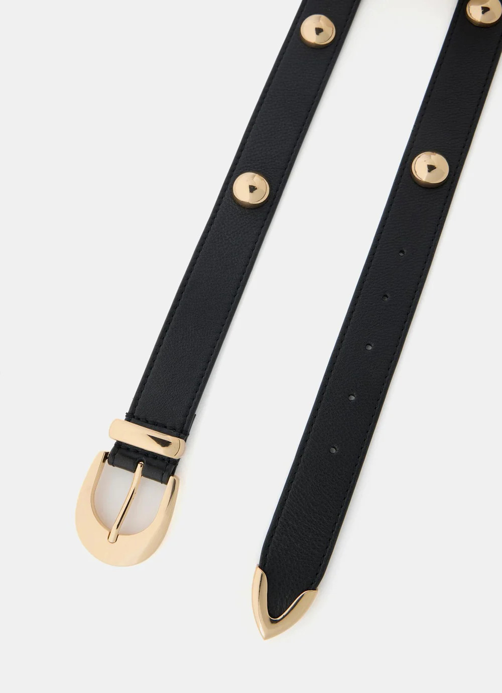 Black Statement Leather Belt | Mint Velvet