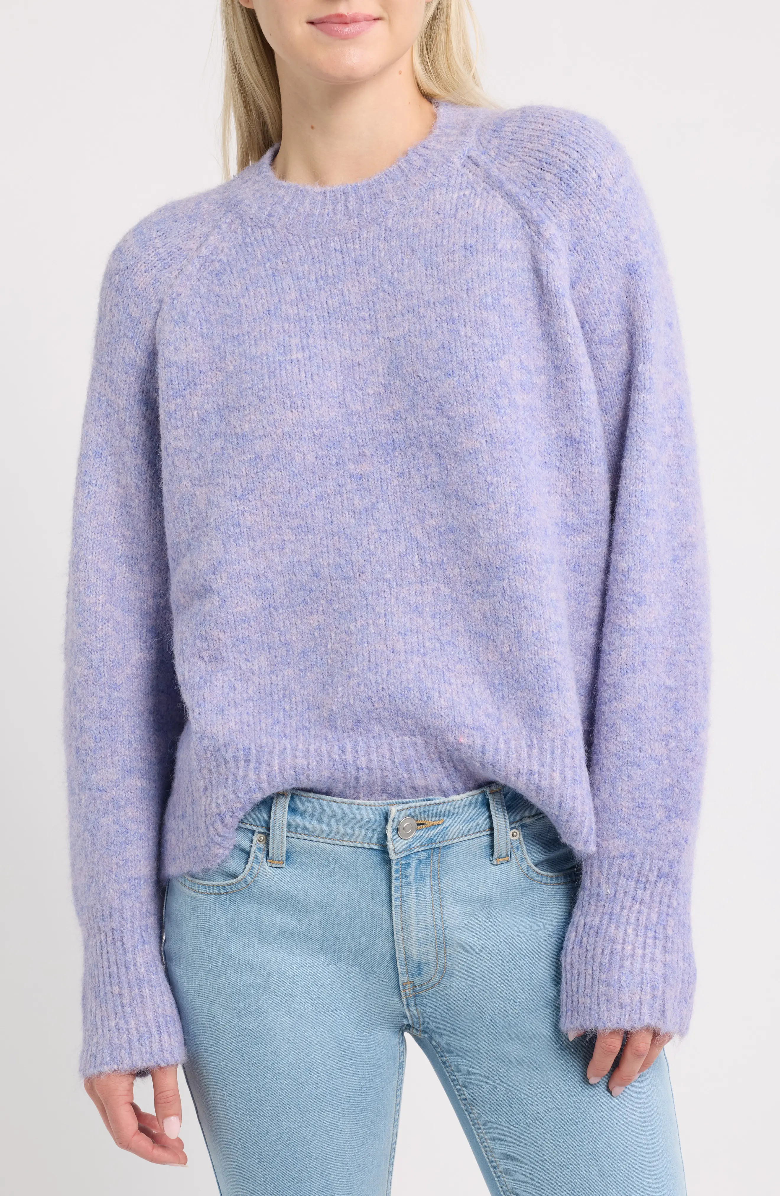 BDG Urban Outfitters Crewneck M\u00e9lange Sweater (Women) | Nordstrom | Nordstrom