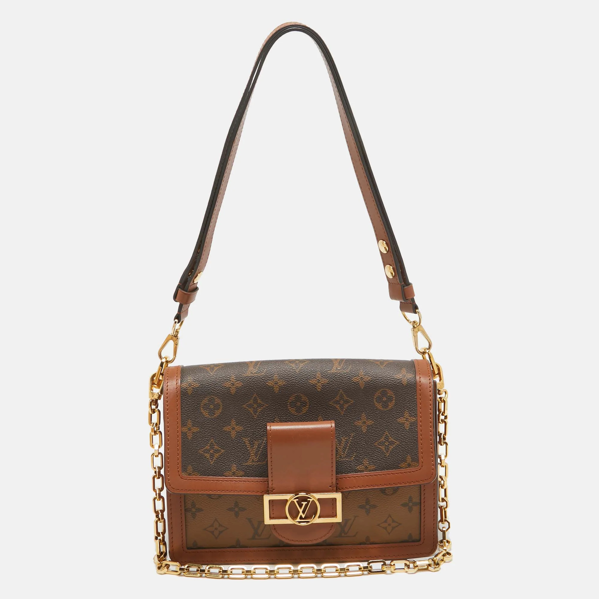 Louis Vuitton Monogram/monogram Reverse Canvas Dauphine Mm Bag | Shop Simon