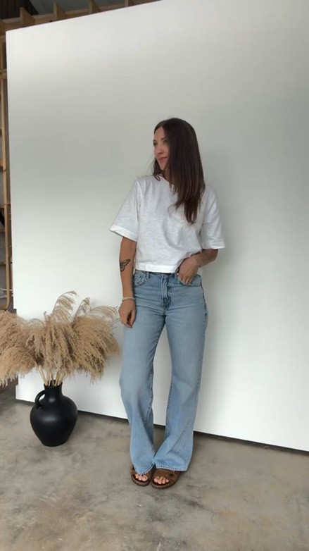 It’s easy to see I love a good pair of jeans and a white tee!
The white tee has a slight crop and boxy fit with is very flattering, the jeans fit true and have a nice flare without being too baggy, and the sandals from @zadigvoltaire are unmatched in comfort! Thank you @zadigvoltaire for the gift 🫶🏼

Easy casual outfits | minimalist outfits | leather sandals

#LTKootd #LTKdayinmylife #LTKgrwm