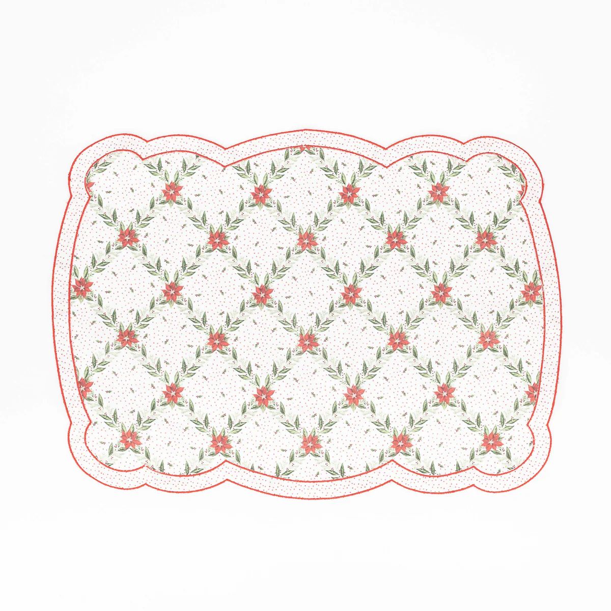 Rectangular Placemat - Poinsettia Print | Dondolo