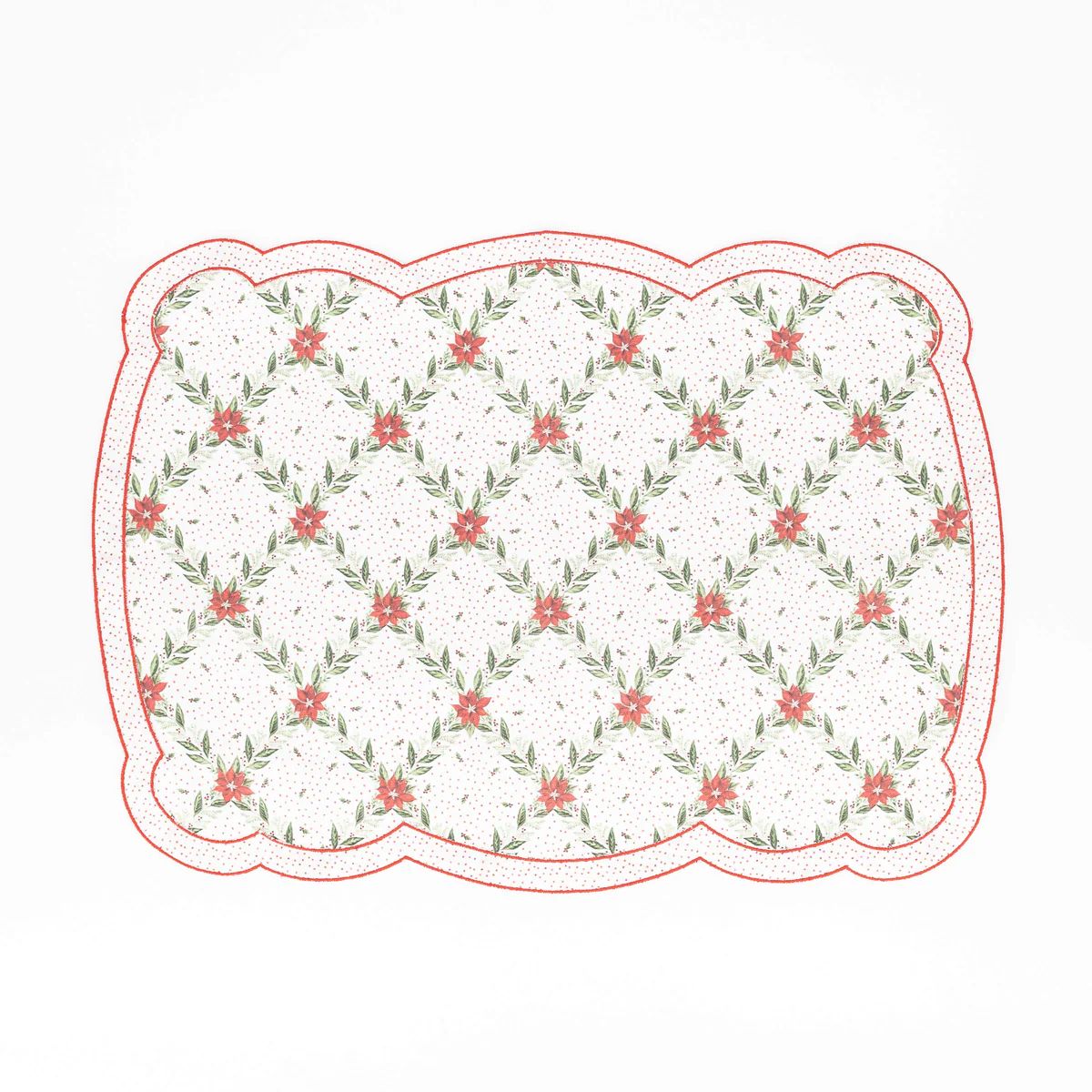 Rectangular Placemat - Poinsettia Print | Dondolo