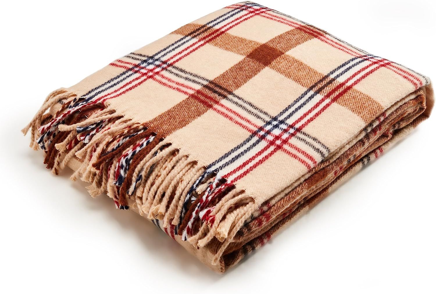 Arus Highlands Collection Tartan Plaid Design Throw Blanket, 60 by 80 Inches, Sahara | Amazon (US)