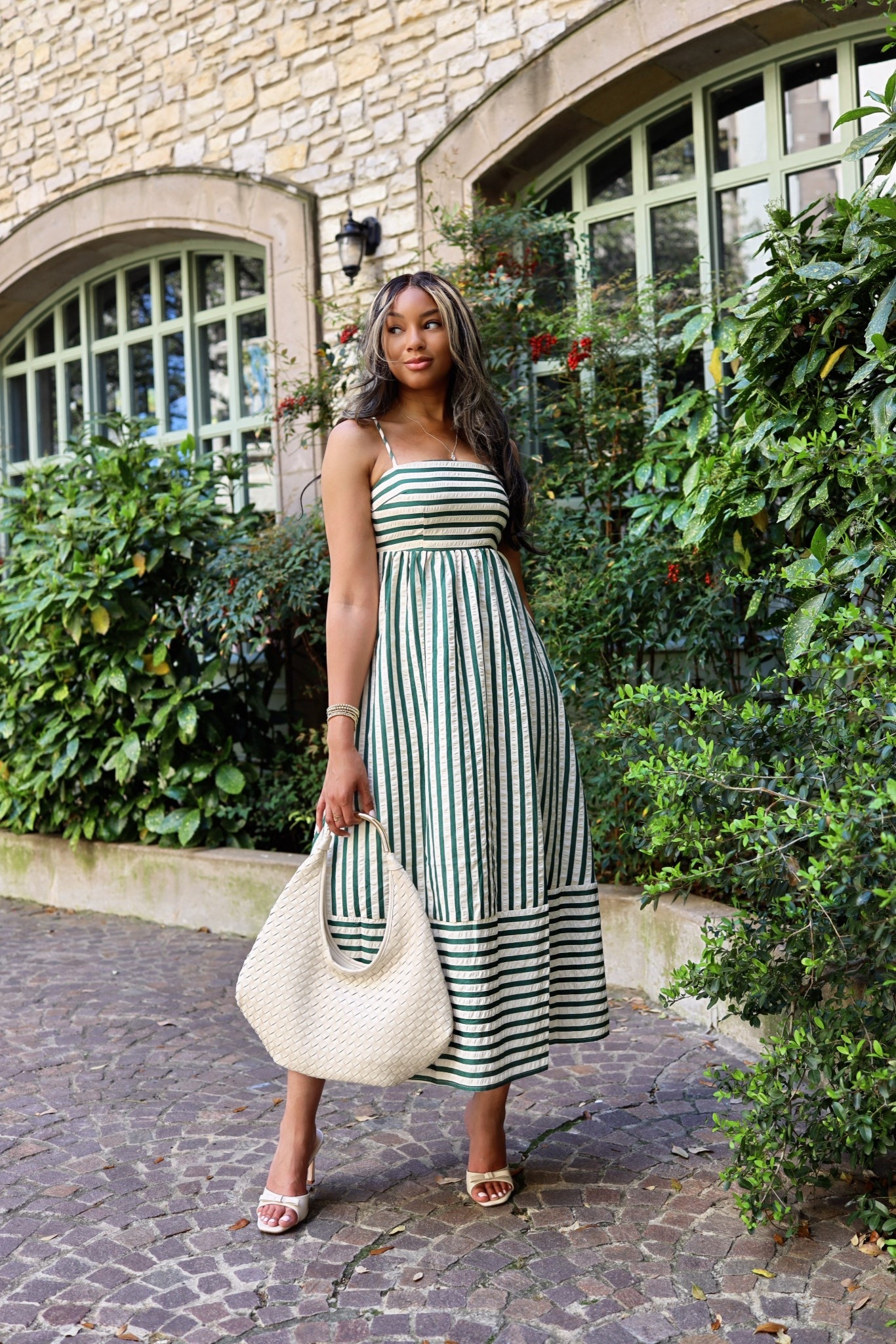 Lulus Exceptionally Pristine Green and Cream Striped Cutout Midi Dress size XS 💚💚

Midi dress spring dress summer striped stripe babydoll flowy lightweight woven bag tote shoulder top handle gold classic casual 

#LTKootd