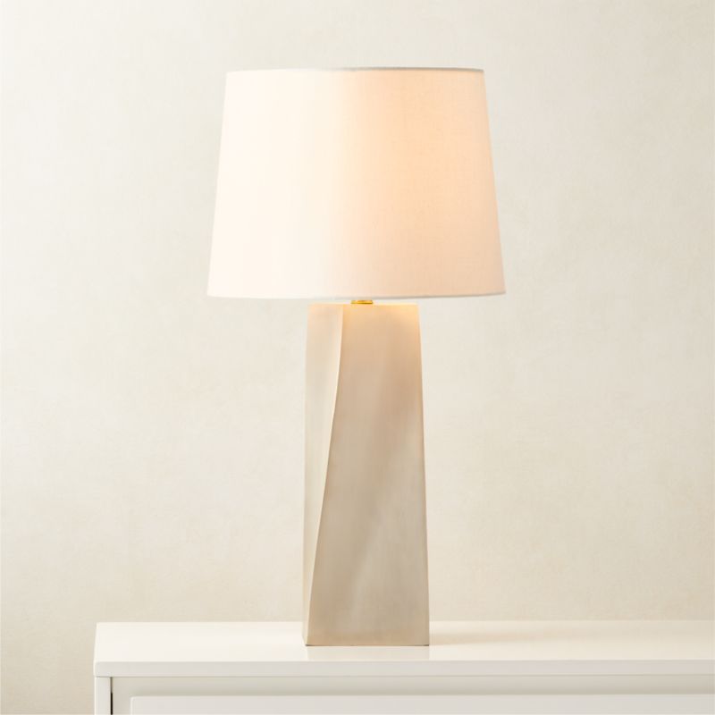 Beke Modern Silver-Plated Modern Table Lamp + Reviews | CB2 | CB2
