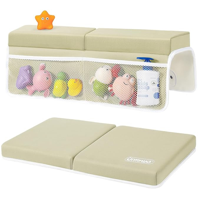 URMYWO Bath Kneeler and Elbow Rest Pad Set - 1.5" Thick Baby Bath Kneeler Pads with Toys Organize... | Amazon (US)
