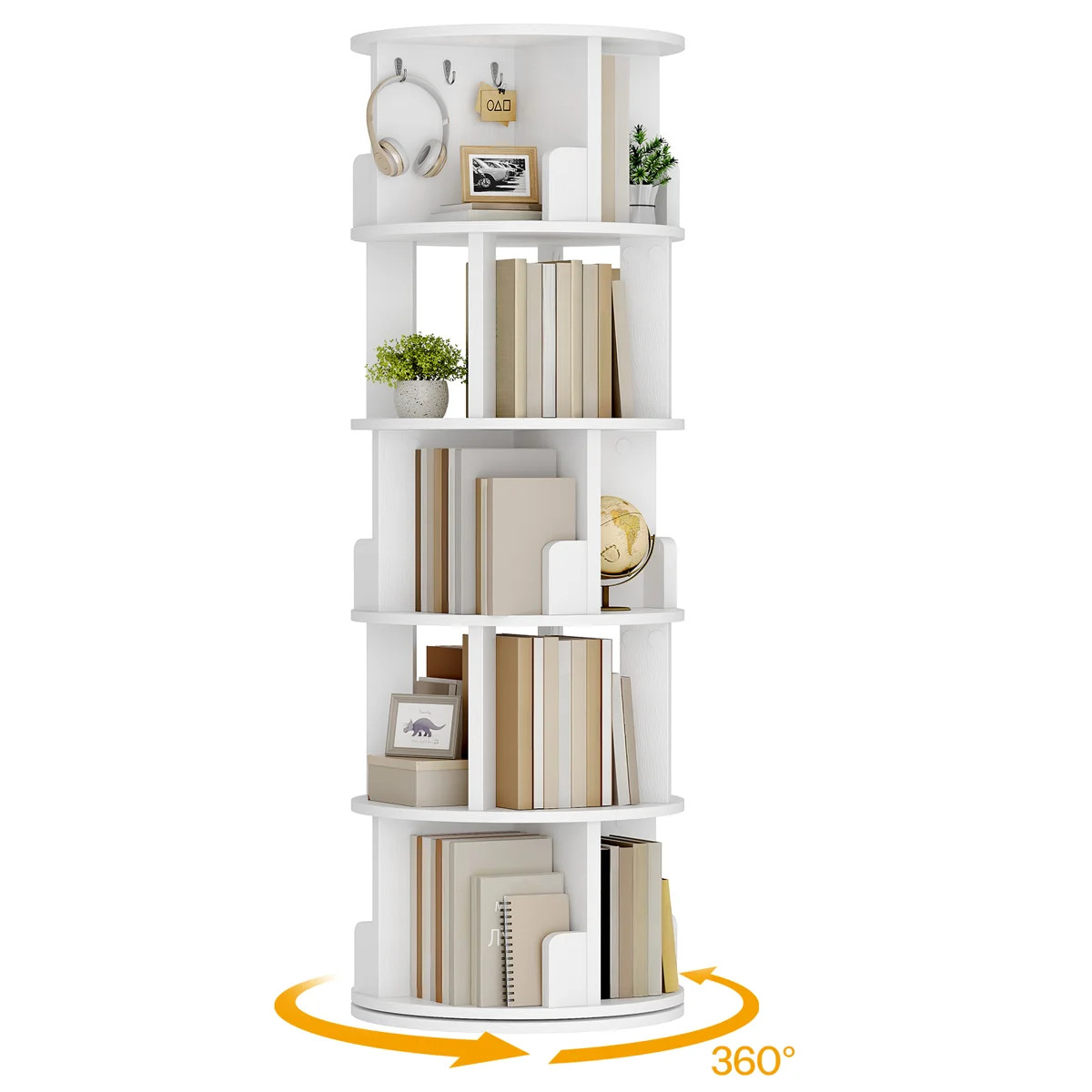 360° Rotating Bookcase, Storage and Display Bookshelf for Home Office and Living Room | Wayfair North America