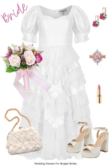 Feminine and whimsical summer outfit for the bride to be.

#cottagecoreaesthetic #ruffleddresses #whiteoutfits #shortweddingdress #bridalaccessories 

#LTKSeasonal #LTKWedding #LTKStyleTip