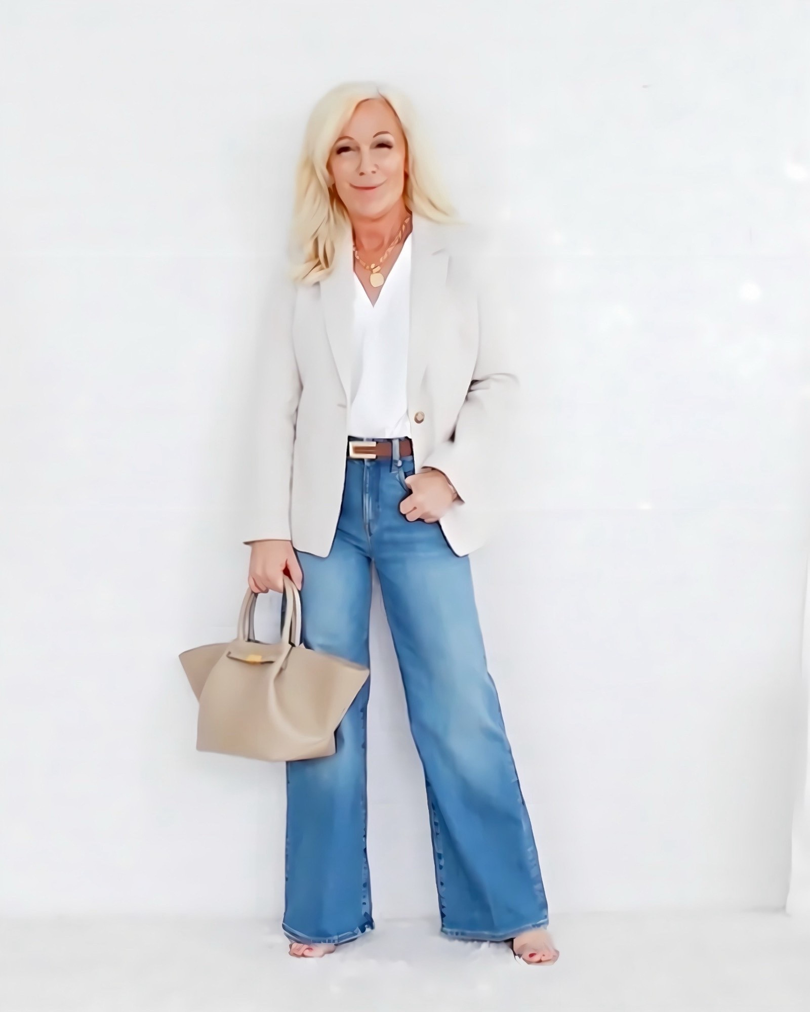 I’m 5'0 — and look how TALL these jeans make me look!

Same jeans as yesterday … now in blue denim.

And just like the white pair — the high-rise + long trouser line creates that incredible leg-lengthening effect.

The higher rise and longer line make my ultra-petite legs look long and lean (which we all love).

🤍 Petite girls — this is the kind of jean that changes everything.

👖 Comment DENIM if you love these.

(I earn commission from these links.)

🌸Midlife It Girl Energy,
Valarie

#LTKOver40 #LTKSpringSale #LTKPetite