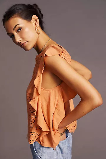 By Anthropologie Sustainable Lace Tank | Anthropologie (US)