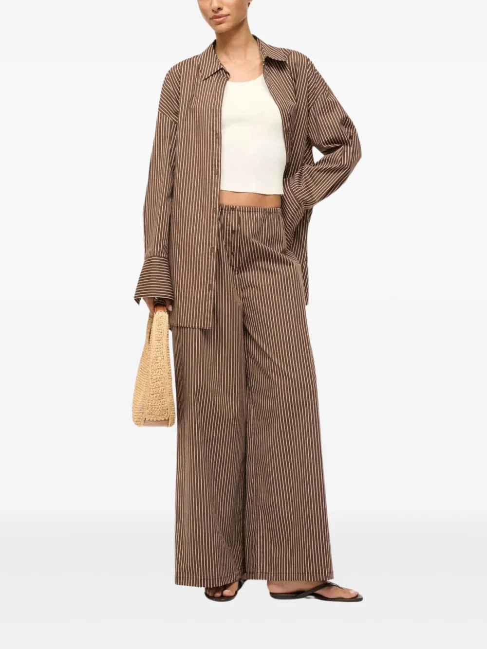 STAUD Bonfire Trousers  | Brown | FARFETCH UK | Farfetch Global
