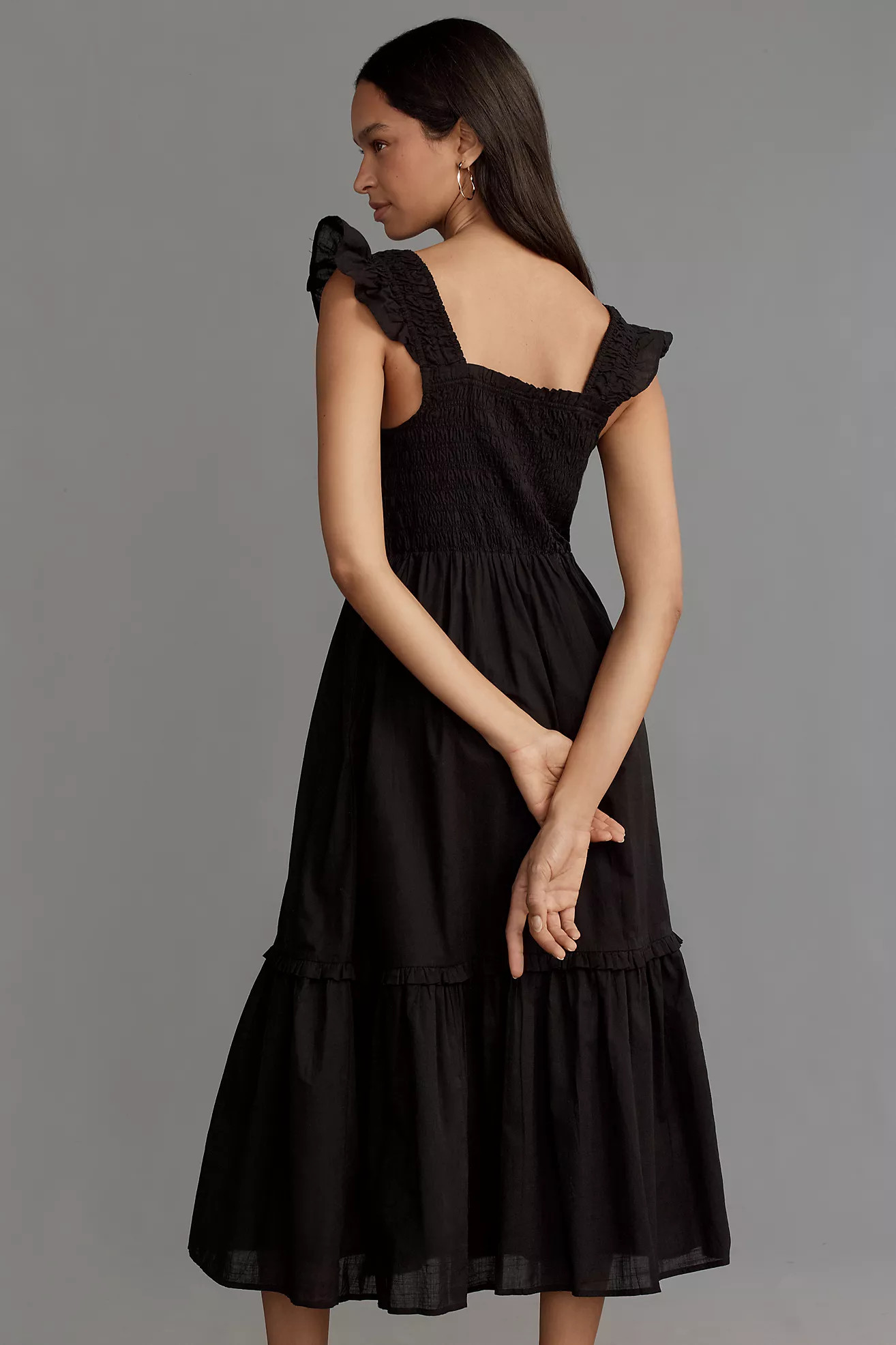 The Peregrine Square-Neck Midi Dress | Anthropologie (US)
