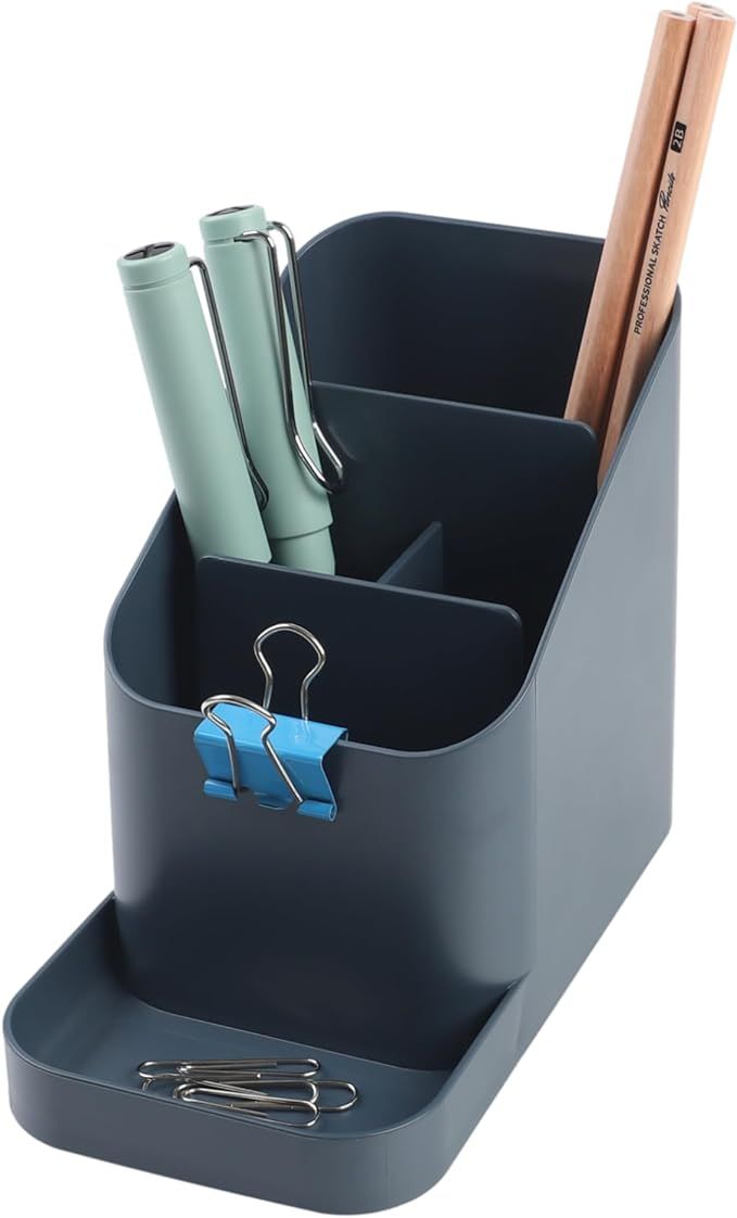 BLUE GINKGO Desk Holder Organizer - Office Organization | Desk Supplies, Pencil Holder, Pen Holde... | Amazon (US)