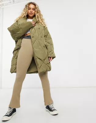 Free People Ella padded jacket in olive | ASOS | ASOS (Global)