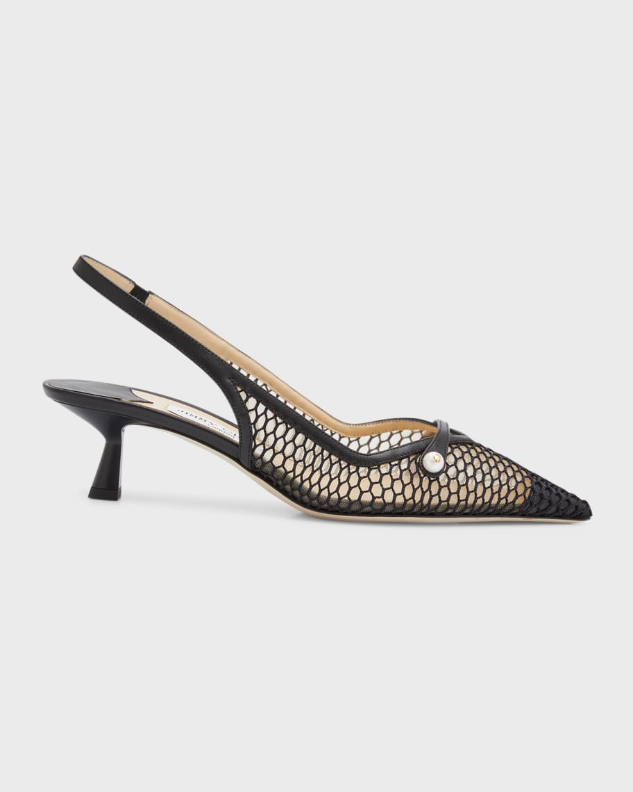 Jimmy Choo Amita Net Slingback Ballerina Pumps | Neiman Marcus
