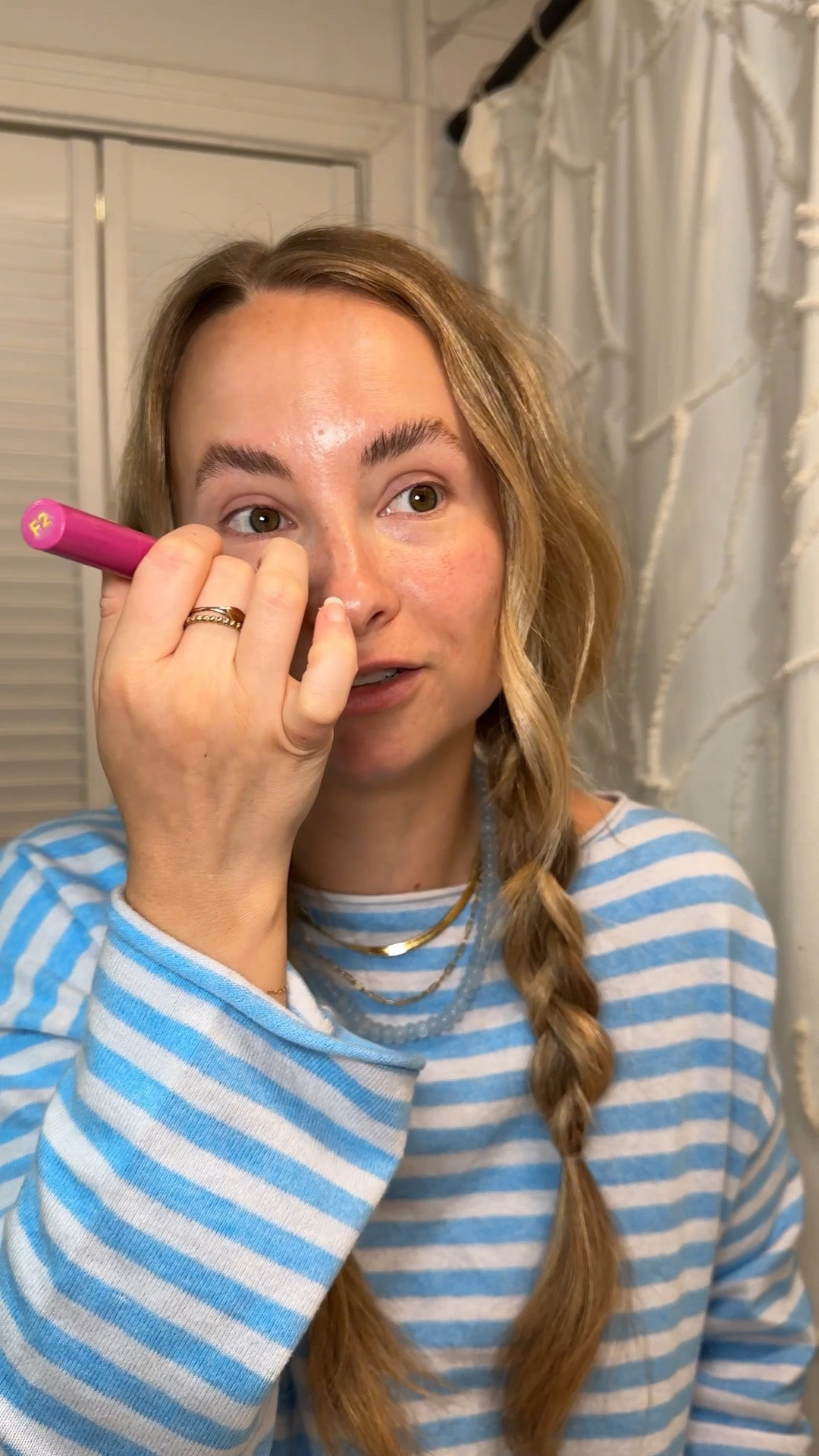Everyday summer no makeup routine | wearing XS in striped sweatshirt, M shots

#LTKootd #LTKgrwm #LTKBeauty