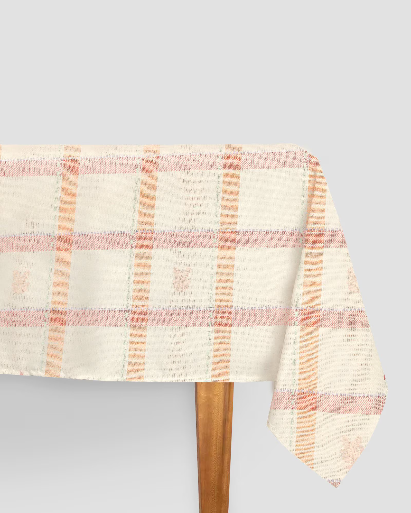 Toalha de mesa quadrada Zizi xadrez 78x78cm bege | Casa Riachuelo | Riachuelo (BR)