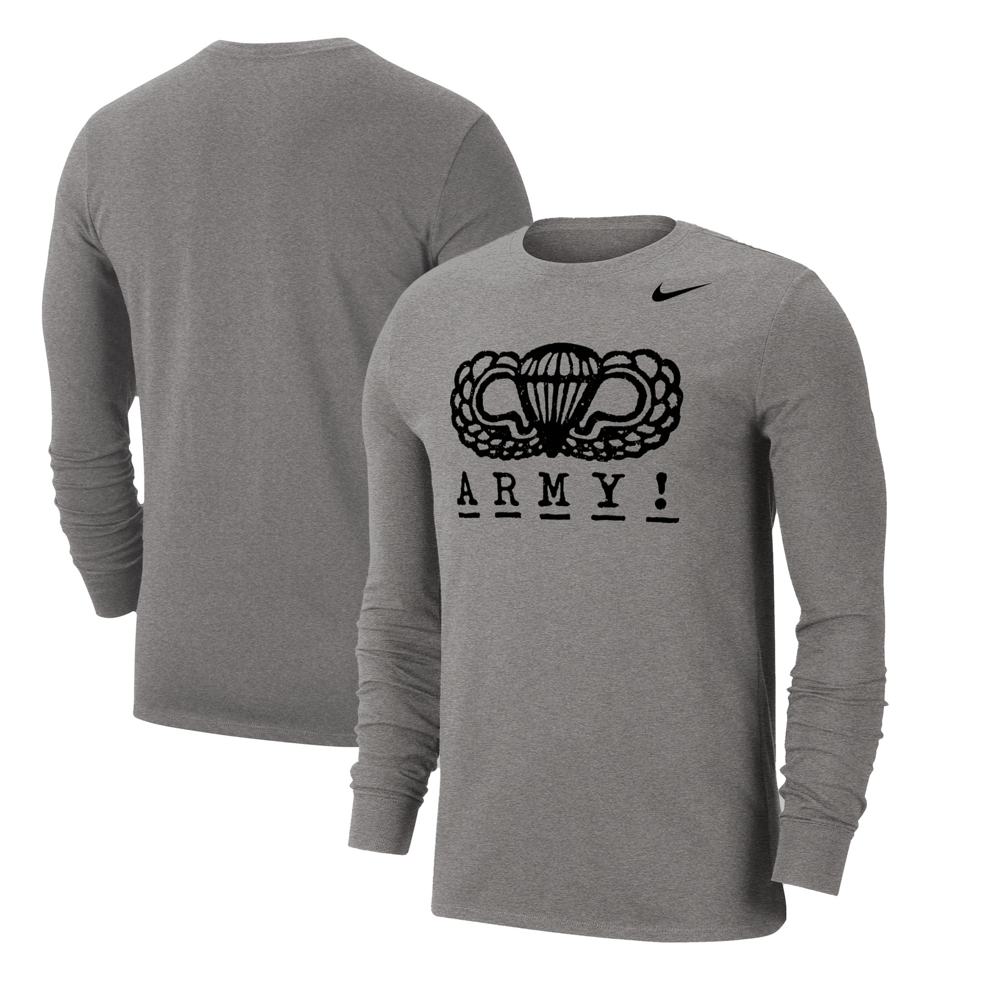 Men's Nike Gray Army Black Knights 2024 Rivalry Collection ARMY! Long Sleeve T-Shirt | Fanatics