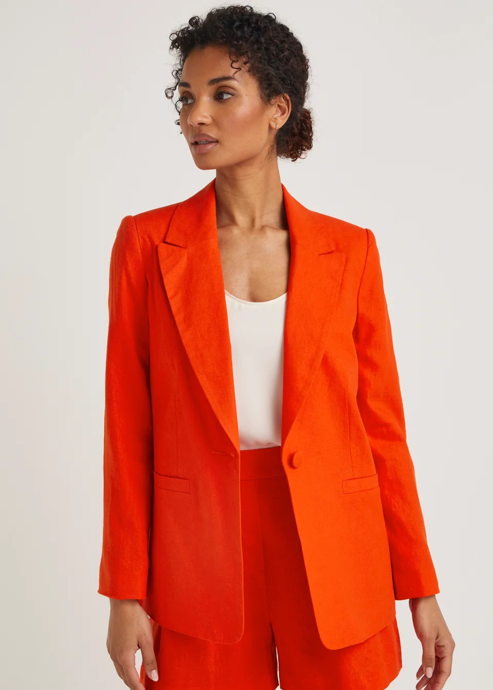 Et Vous Orange Linen Blend Co-Ord Blazer | Matalan (UK)