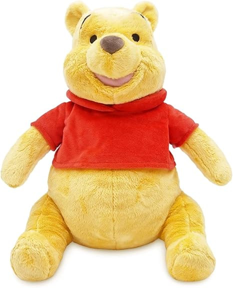 Official Pooh Medium Soft Toy for Kids, Cuddly Character with Fuzzy Texture and Embroidered Detai... | Amazon (US)
